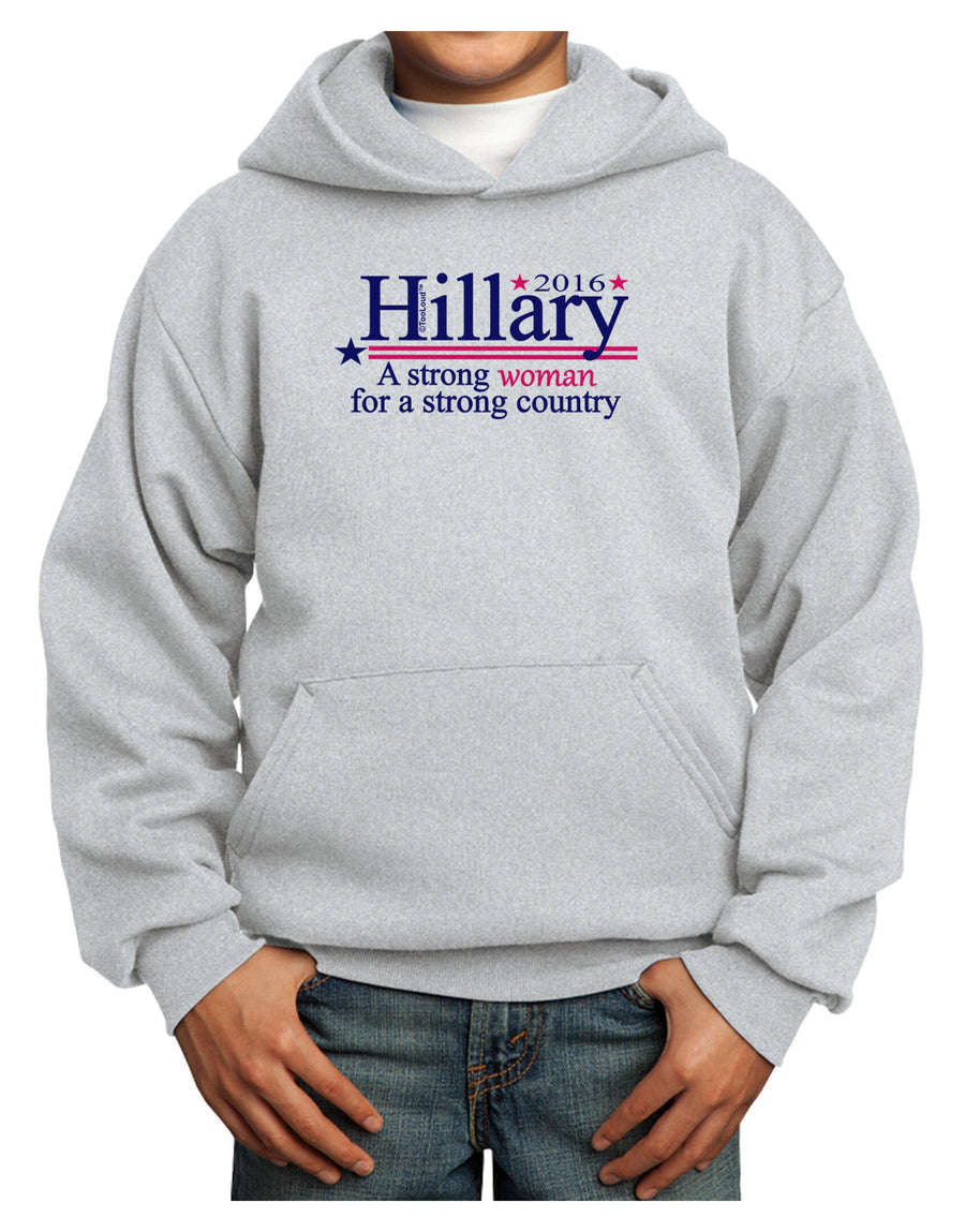 Hillary A Strong Woman Youth Hoodie Pullover Sweatshirt-Youth Hoodie-TooLoud-White-XS-Davson Sales