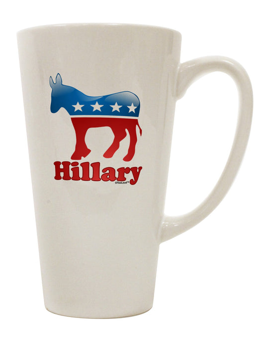 Hillary Bubble Symbol 16 oz Conical Latte Coffee Mug - Expertly Crafted Drinkware TooLoud-Conical Latte Mug-TooLoud-White-Davson Sales