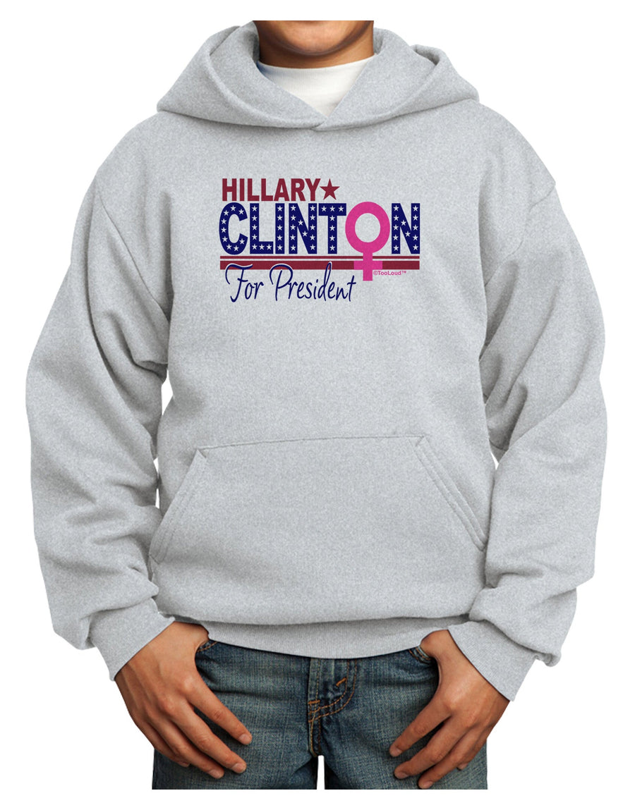 Hillary Female Symbol Youth Hoodie Pullover Sweatshirt-Youth Hoodie-TooLoud-White-XS-Davson Sales