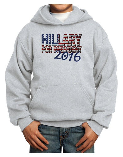 Hillary for President Flag Youth Hoodie Pullover Sweatshirt-Youth Hoodie-TooLoud-Ash-XS-Davson Sales