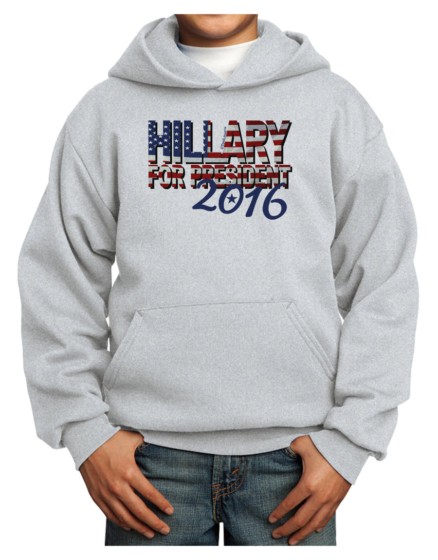 Hillary for President Flag Youth Hoodie Pullover Sweatshirt-Youth Hoodie-TooLoud-White-XS-Davson Sales