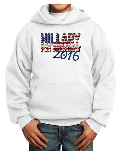 Hillary for President Flag Youth Hoodie Pullover Sweatshirt-Youth Hoodie-TooLoud-White-XS-Davson Sales