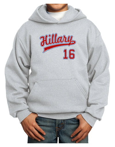 Hillary Jersey 16 Youth Hoodie Pullover Sweatshirt-Youth Hoodie-TooLoud-Ash-XS-Davson Sales