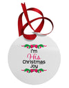 His Christmas Joy Matching His & Hers Circular Metal Ornament-Ornament-TooLoud-White-Davson Sales