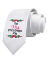 His Christmas Joy Matching His & Hers Printed White Necktie