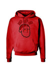 Ho Ho Ho Santa Claus Face Faux Applique Hoodie Sweatshirt-Hoodie-TooLoud-Red-Small-Davson Sales