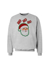 Ho Ho Ho Santa Claus Face Faux Applique Sweatshirt-Sweatshirts-TooLoud-AshGray-Small-Davson Sales