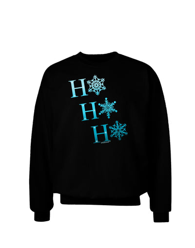 Ho Ho Ho Snowflakes Adult Dark Sweatshirt-Sweatshirts-TooLoud-Black-Small-Davson Sales