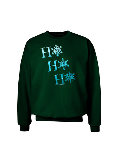 Ho Ho Ho Snowflakes Adult Dark Sweatshirt-Sweatshirts-TooLoud-Deep-Forest-Green-Small-Davson Sales