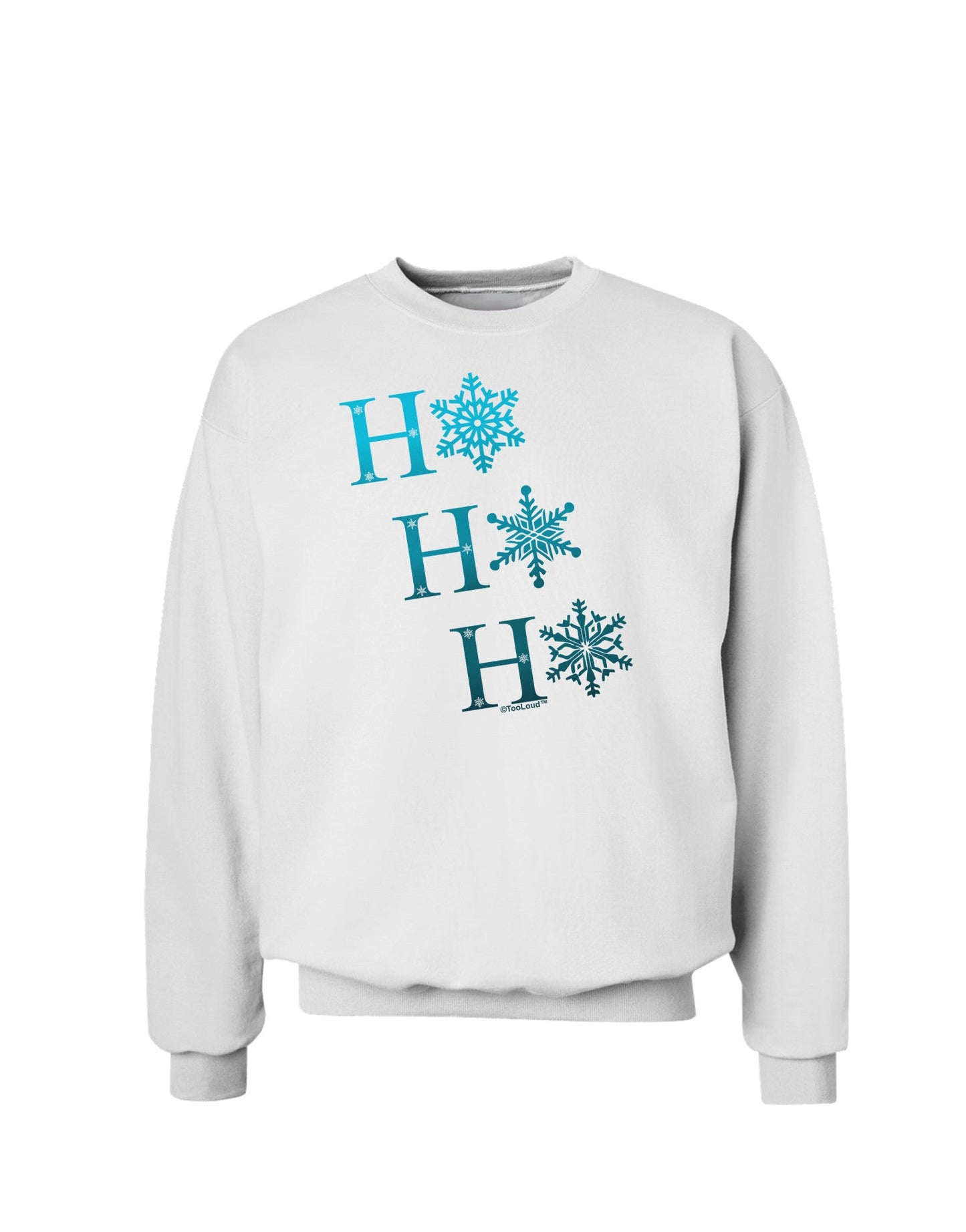 Ho Ho Ho Snowflakes Sweatshirt-Sweatshirts-TooLoud-White-Small-Davson Sales