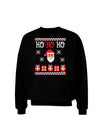 Ho Ho Ho Ugly Christmas Sweater Adult Dark Sweatshirt-Sweatshirts-TooLoud-Black-Small-Davson Sales