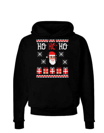 Ho Ho Ho Ugly Christmas Sweater Dark Hoodie Sweatshirt-Hoodie-TooLoud-Black-Small-Davson Sales