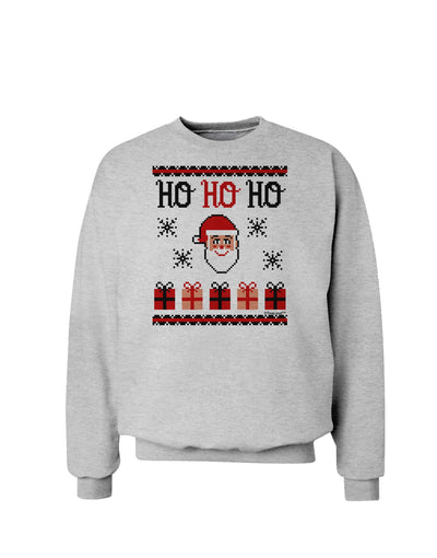 Ho Ho Ho Ugly Christmas Sweater Sweatshirt-Sweatshirts-TooLoud-AshGray-Small-Davson Sales