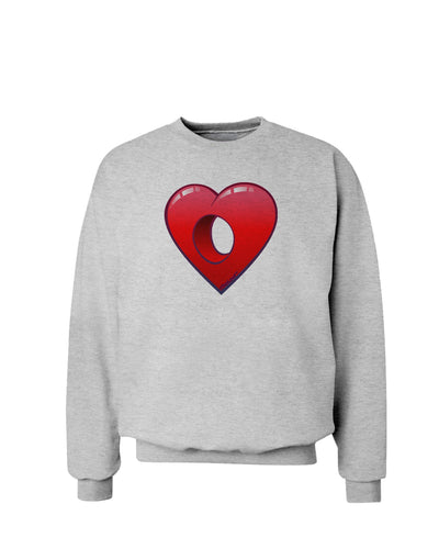 Hole Heartedly Broken Heart Sweatshirt by-Sweatshirts-TooLoud-AshGray-Small-Davson Sales