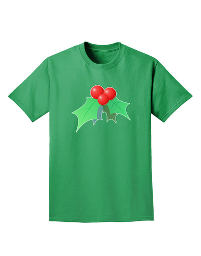 holly Christmas Design Adult Dark T-Shirt-Mens T-Shirt-TooLoud-Kelly-Green-Small-Davson Sales