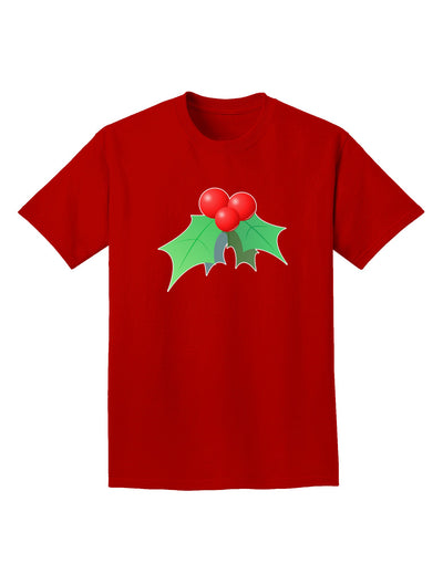 holly Christmas Design Adult Dark T-Shirt-Mens T-Shirt-TooLoud-Red-Small-Davson Sales