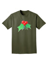 holly Christmas Design Adult Dark T-Shirt-Mens T-Shirt-TooLoud-Military-Green-Small-Davson Sales