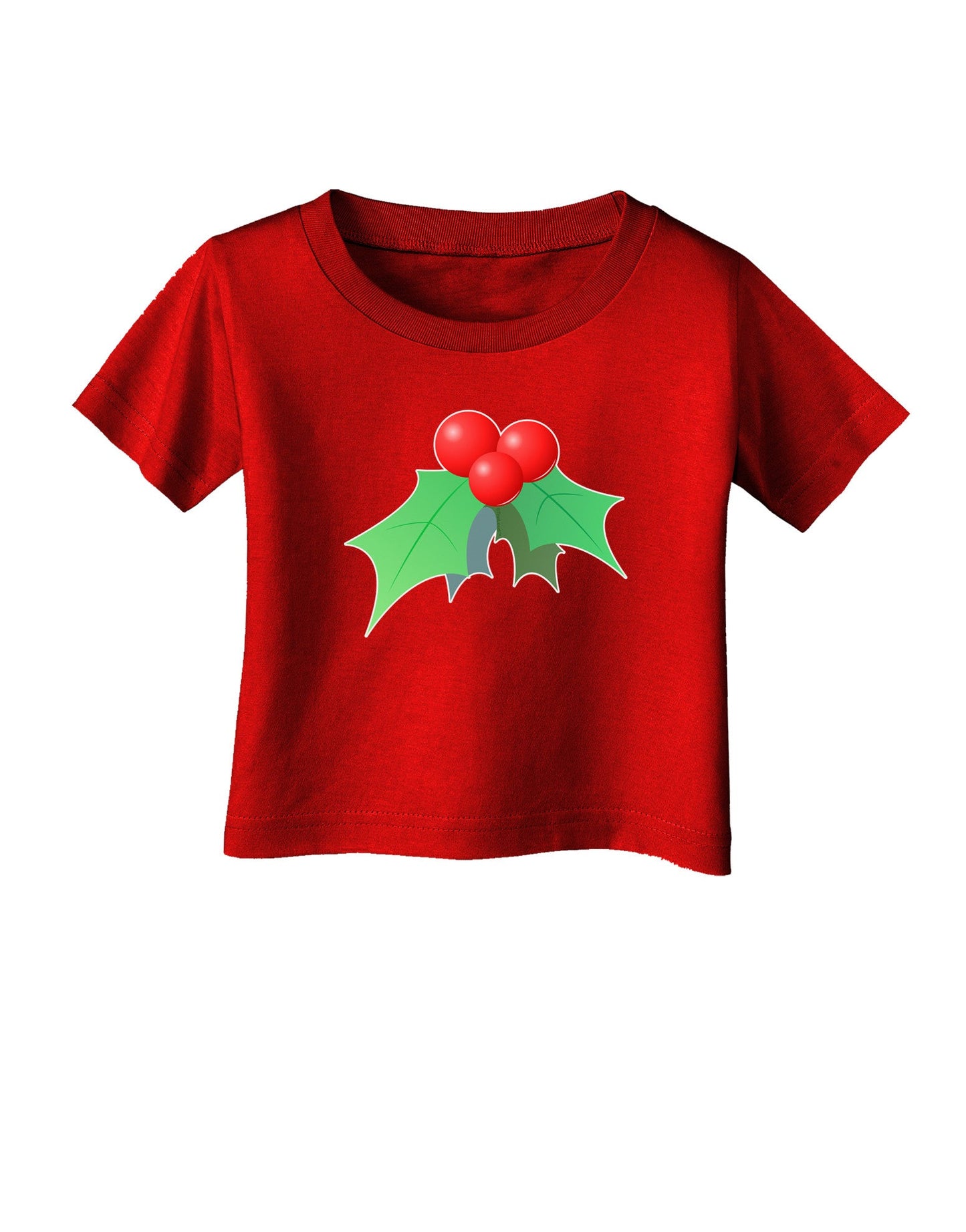 holly Christmas Design Infant T-Shirt Dark-Infant T-Shirt-TooLoud-Clover-Green-06-Months-Davson Sales
