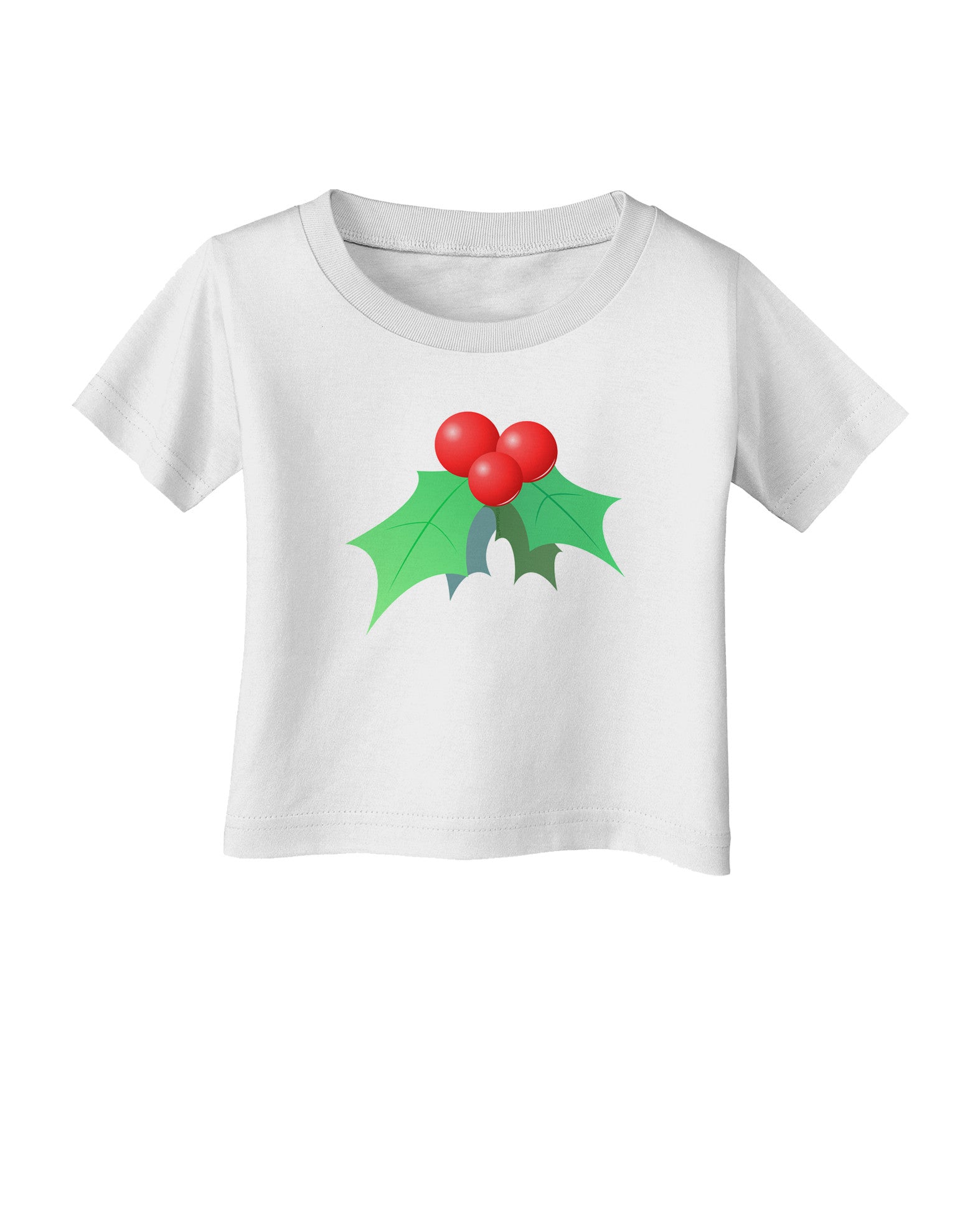 holly Christmas Design Infant T-Shirt-Infant T-Shirt-TooLoud-White-06-Months-Davson Sales