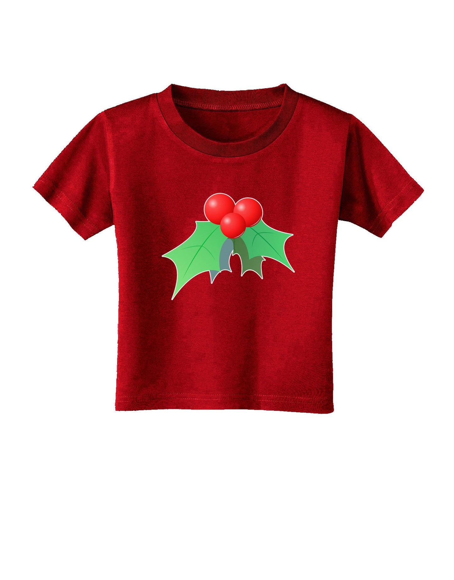holly Christmas Design Toddler T-Shirt Dark-Toddler T-Shirt-TooLoud-Clover-Green-2T-Davson Sales