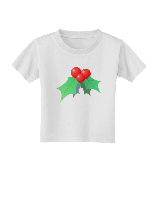 holly Christmas Design Toddler T-Shirt-Toddler T-Shirt-TooLoud-White-2T-Davson Sales