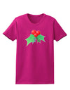 holly Christmas Design Womens Dark T-Shirt-Womens T-Shirt-TooLoud-Hot-Pink-Small-Davson Sales