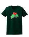 holly Christmas Design Womens Dark T-Shirt-Womens T-Shirt-TooLoud-Forest-Green-Small-Davson Sales