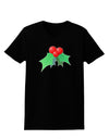 holly Christmas Design Womens Dark T-Shirt-Womens T-Shirt-TooLoud-Black-X-Small-Davson Sales