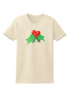 holly Christmas Design Womens T-Shirt-Womens T-Shirt-TooLoud-Natural-X-Small-Davson Sales