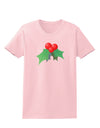 holly Christmas Design Womens T-Shirt-Womens T-Shirt-TooLoud-PalePink-X-Small-Davson Sales