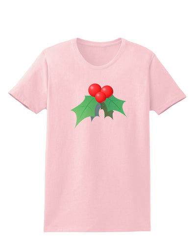 holly Christmas Design Womens T-Shirt-Womens T-Shirt-TooLoud-PalePink-X-Small-Davson Sales