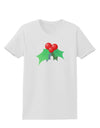 holly Christmas Design Womens T-Shirt-Womens T-Shirt-TooLoud-White-X-Small-Davson Sales