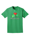 holly Merry Christmas Text Adult Dark T-Shirt-Mens T-Shirt-TooLoud-Kelly-Green-Small-Davson Sales