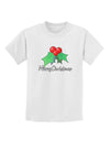 holly Merry Christmas Text Childrens T-Shirt-Childrens T-Shirt-TooLoud-White-X-Small-Davson Sales