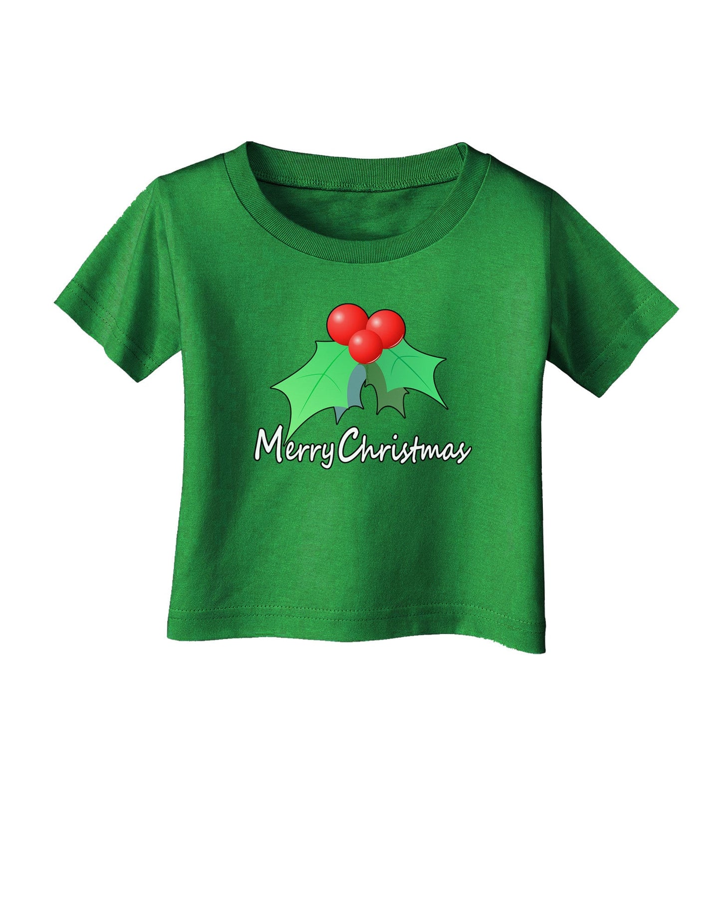 holly Merry Christmas Text Infant T-Shirt Dark-Infant T-Shirt-TooLoud-Royal-Blue-06-Months-Davson Sales