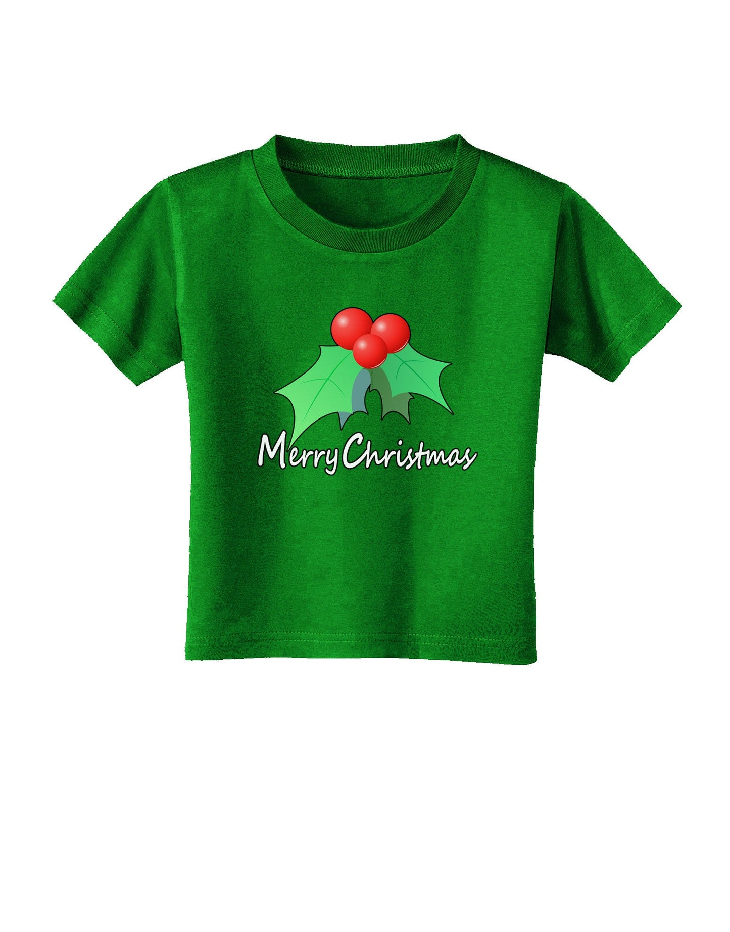 holly Merry Christmas Text Toddler T-Shirt Dark-Toddler T-Shirt-TooLoud-Royal-Blue-2T-Davson Sales
