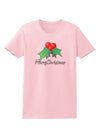 holly Merry Christmas Text Womens T-Shirt-Womens T-Shirt-TooLoud-PalePink-X-Small-Davson Sales