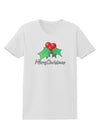 holly Merry Christmas Text Womens T-Shirt-Womens T-Shirt-TooLoud-White-X-Small-Davson Sales