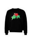 holly Christmas Design Adult Dark Sweatshirt-Sweatshirts-TooLoud-Black-Small-Davson Sales