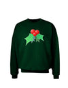 holly Christmas Design Adult Dark Sweatshirt-Sweatshirts-TooLoud-Deep-Forest-Green-Small-Davson Sales