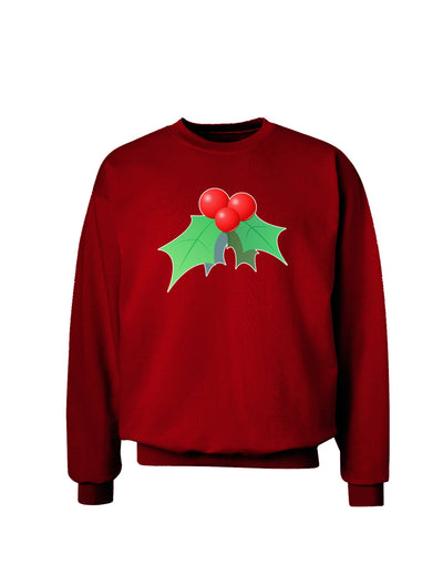 holly Christmas Design Adult Dark Sweatshirt-Sweatshirts-TooLoud-Deep-Red-Small-Davson Sales