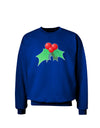 holly Christmas Design Adult Dark Sweatshirt-Sweatshirts-TooLoud-Deep-Royal-Blue-Small-Davson Sales