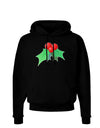 holly Christmas Design Dark Hoodie Sweatshirt-Hoodie-TooLoud-Black-Small-Davson Sales