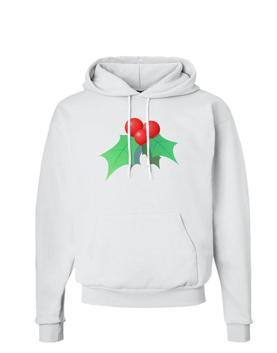 holly Christmas Design Hoodie Sweatshirt-Hoodie-TooLoud-White-Small-Davson Sales