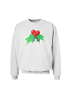 holly Christmas Design Sweatshirt-Sweatshirts-TooLoud-White-Small-Davson Sales