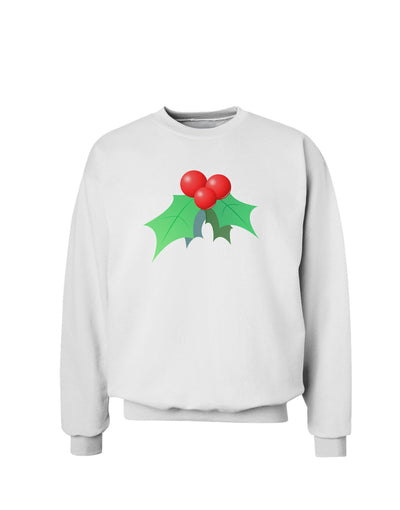 holly Christmas Design Sweatshirt-Sweatshirts-TooLoud-White-Small-Davson Sales