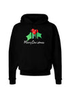 holly Merry Christmas Text Dark Hoodie Sweatshirt-Hoodie-TooLoud-Black-Small-Davson Sales