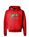 holly Merry Christmas Text Dark Hoodie Sweatshirt-Hoodie-TooLoud-Red-Small-Davson Sales