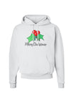 holly Merry Christmas Text Hoodie Sweatshirt-Hoodie-TooLoud-White-Small-Davson Sales