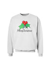 holly Merry Christmas Text Sweatshirt-Sweatshirts-TooLoud-White-Small-Davson Sales